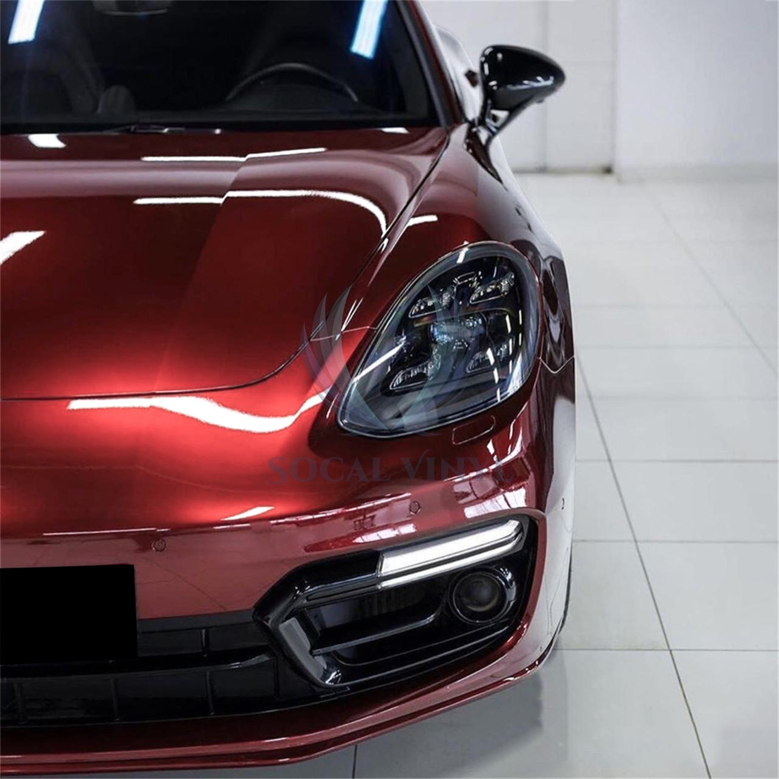 Gloss Metallic Crimson Red PPF TPU Paint Protection Film Dry Wet Auto Vinyl Wrap