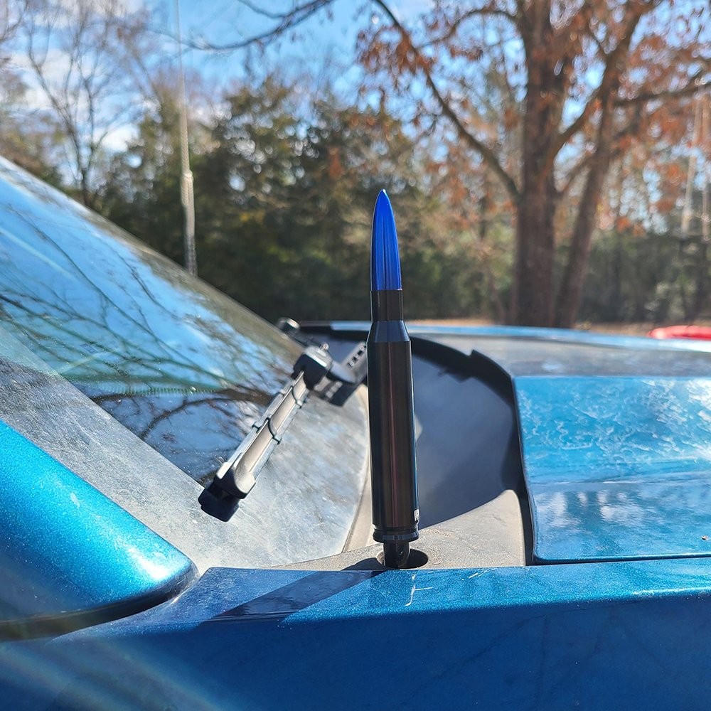 1/2Set CAR BLUE BULLET CAL 50 ANTENNA FIT SILVERADO CHEVY DODGE RAM FORD F150 F2