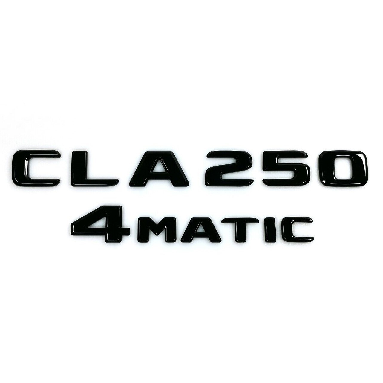 Fits Mercedes Benz CLA250 & 4MATIC Gloss Black Letters Emblems Rear Trunk Badge/