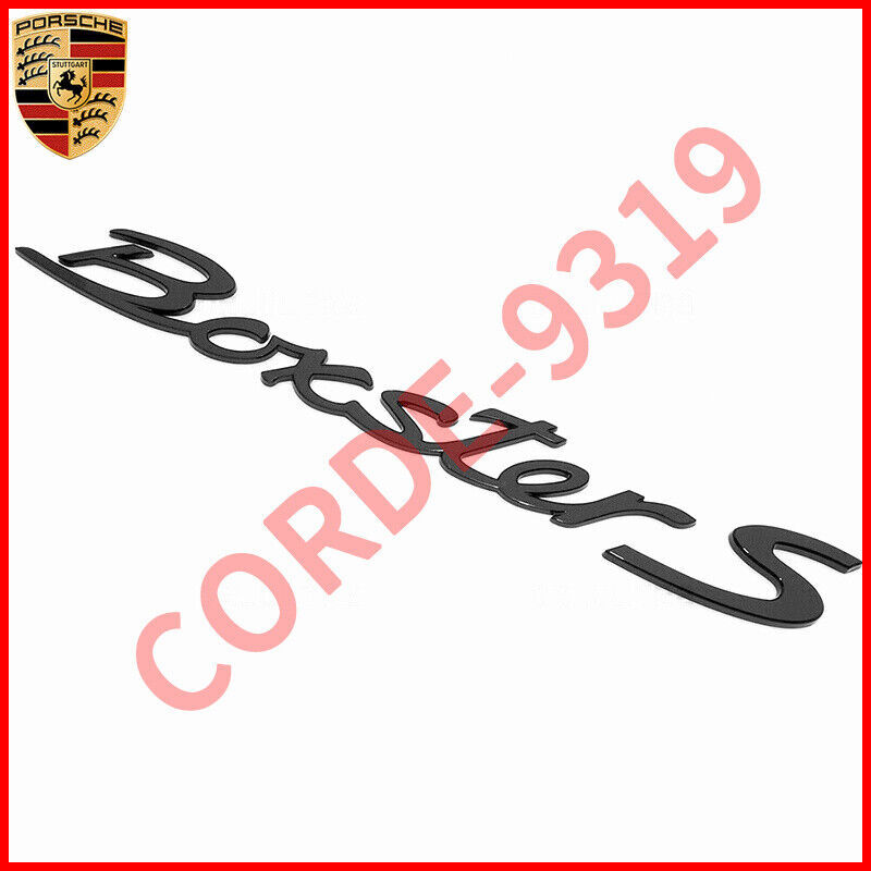 Gloss Black P-O-R-S-C-H-E Boxster S Letters Rear Badge Emblem Look Deck Lid Set