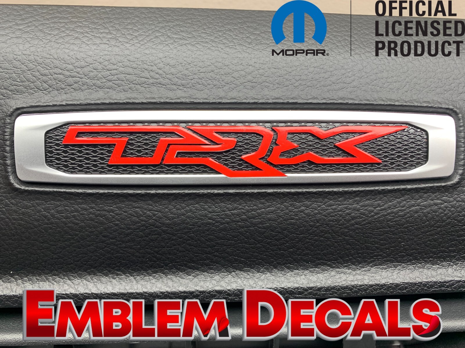 Ram 1500 TRX Passenger Dash Emblem Overlay Decal 2021 2022 2023