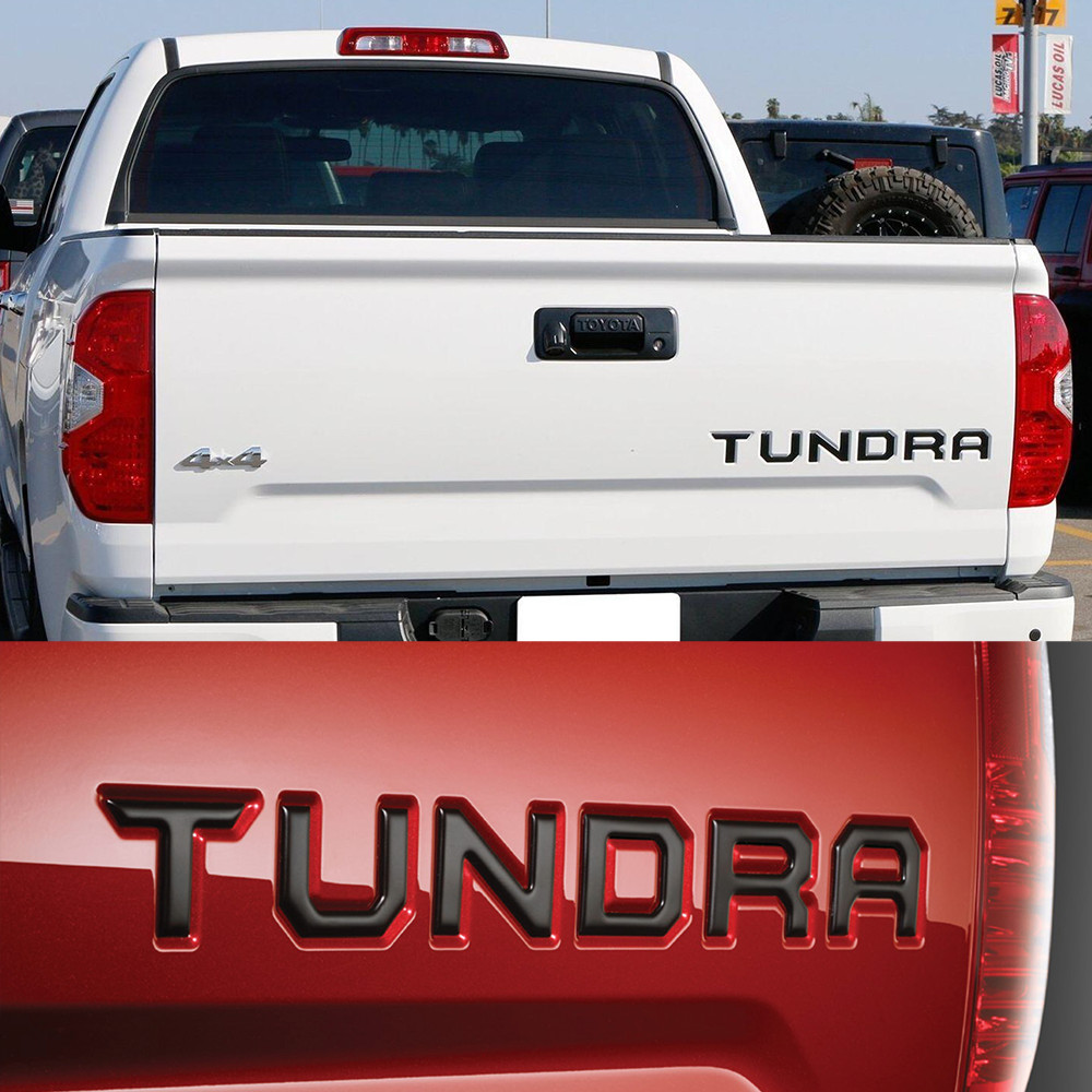 Tailgate Decal 3D Raised Vinyl Plastic Letter Matte Black For 2014-2021 Tundra