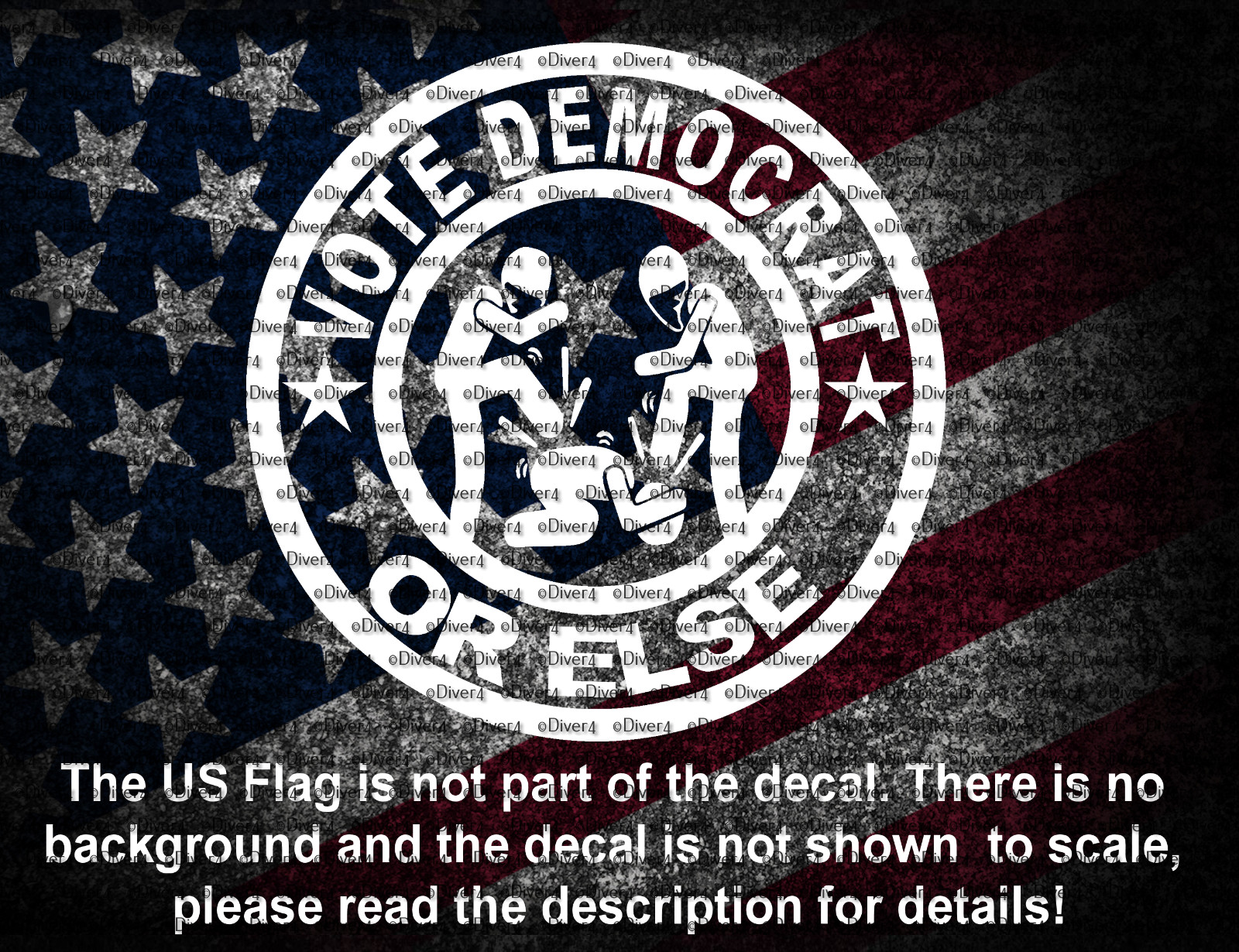 Vote Democrat or Else Decal Sticker US Seller Democrats Intimidation