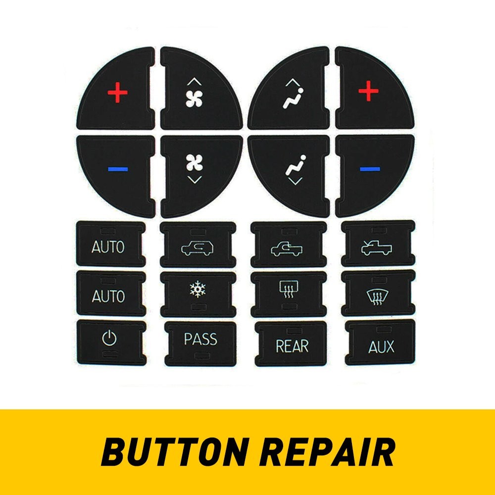 Decal Stickers AC Dash Button Re Kit for Replacement Chevrolet Tahoe GMC 1-10Set