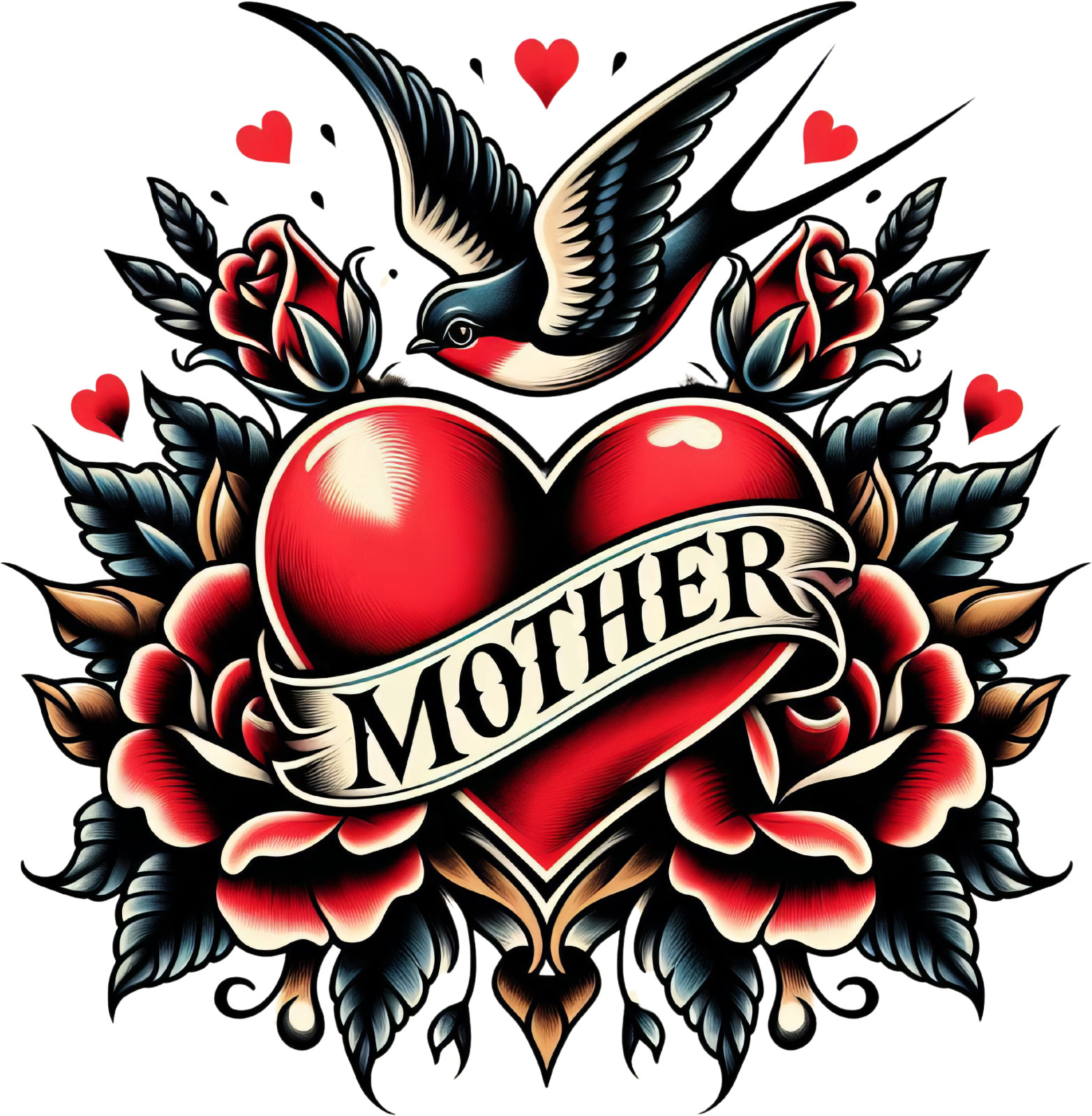 Retro Mother Phone Sticker (2 inch) Vintage Love Design Baby Silly Flowers