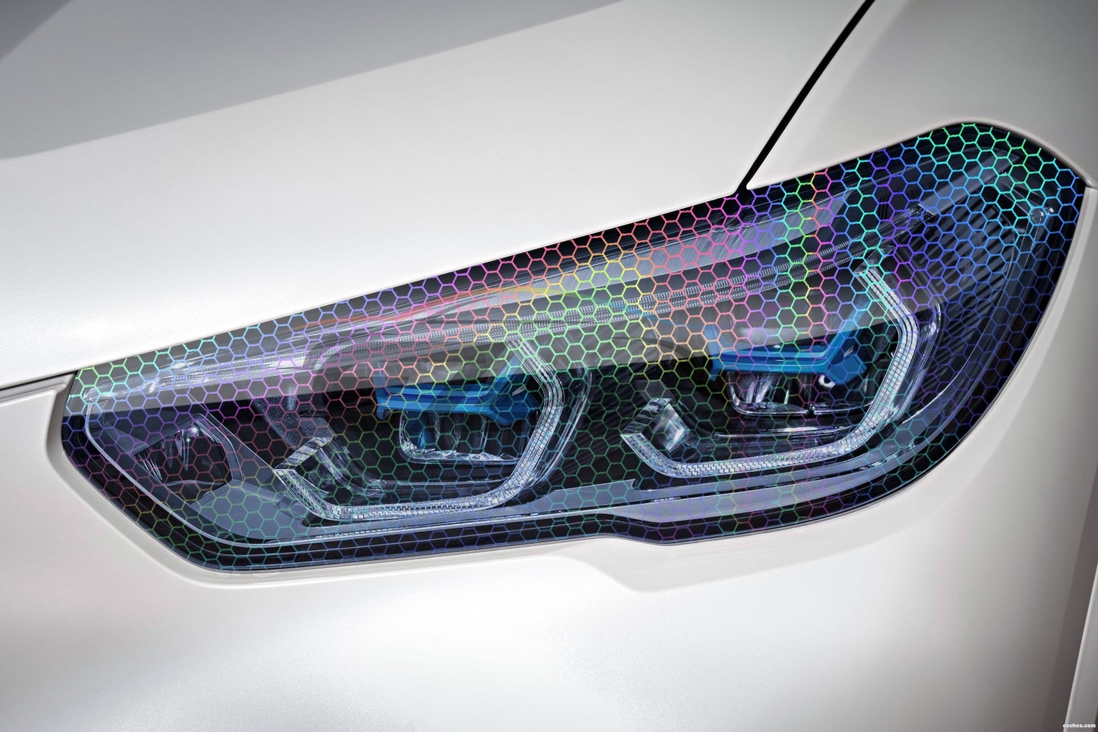 Headlight Hex Holographic Gloss Light Blue Taillight Tint Film Fog Honeycomb