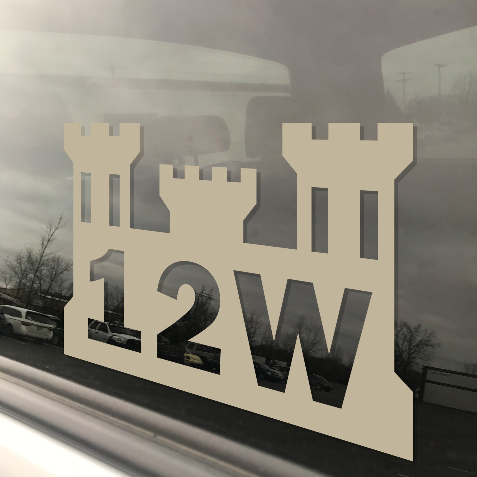 Army MOS 12W Carpentry Masonry Specialist Engineer Castle Military Decal 3″ x 5″