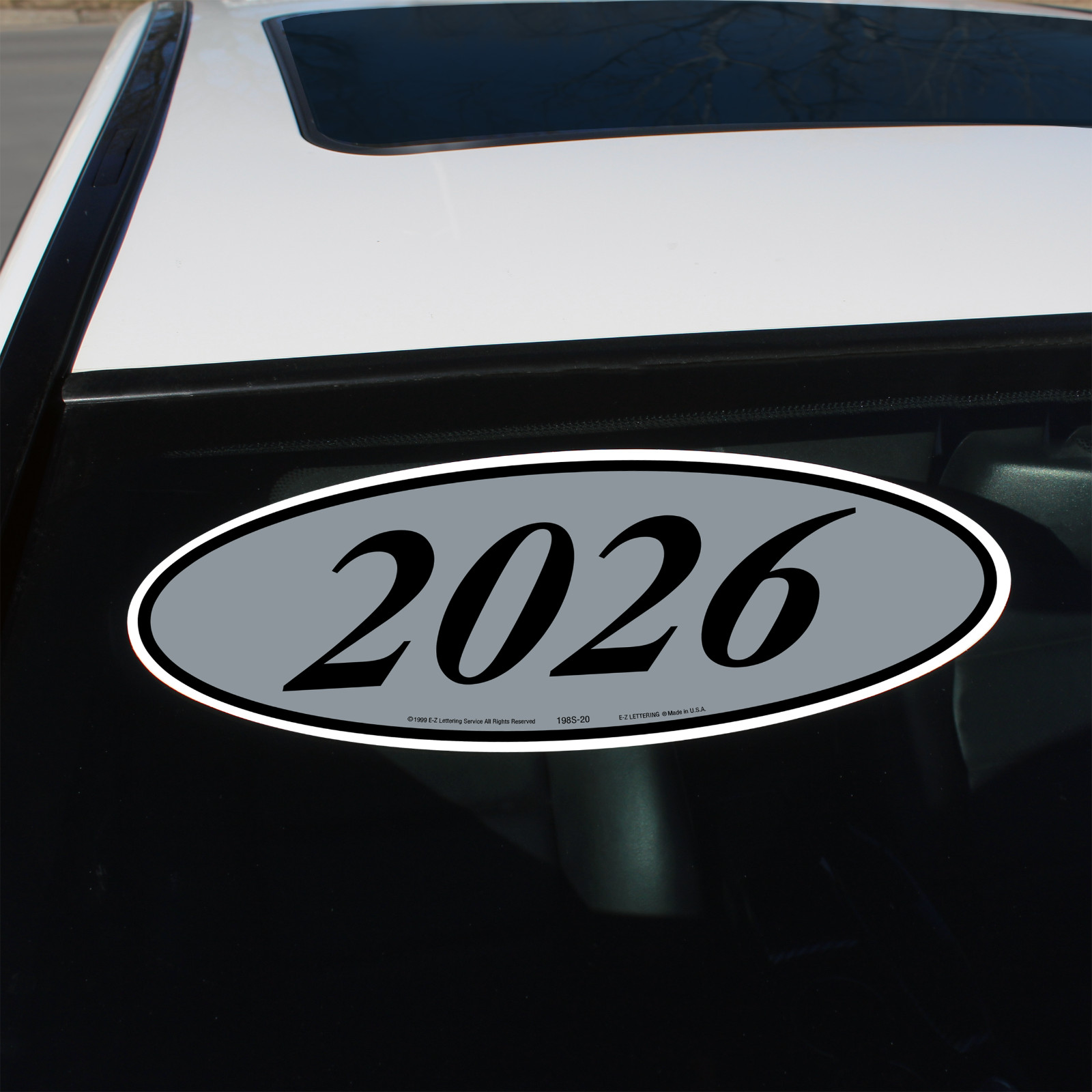 Car Windshield Year Stickers 2012-2026 Oval Dealership Decals Printed in USA