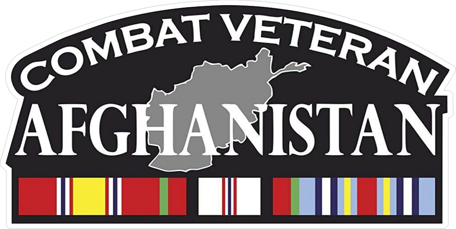 HUGE USMC Afghanistan Combat Vet Decal Window Sticker Decal 4″ H x 8″ W 