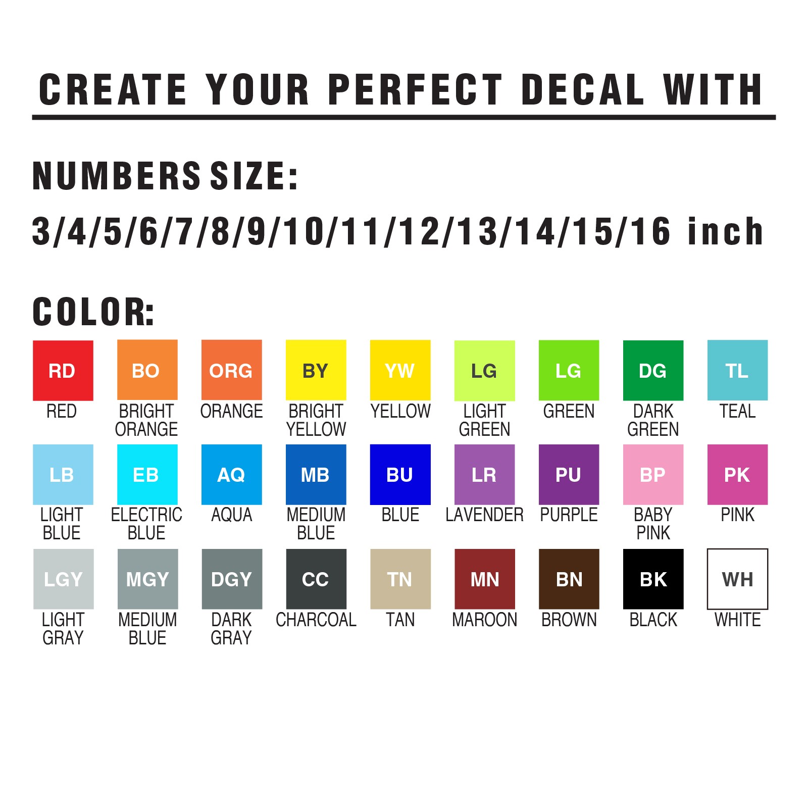 Number Name Flag Stickers 12 inch Height x1 For Autocross Rally Sports Cars
