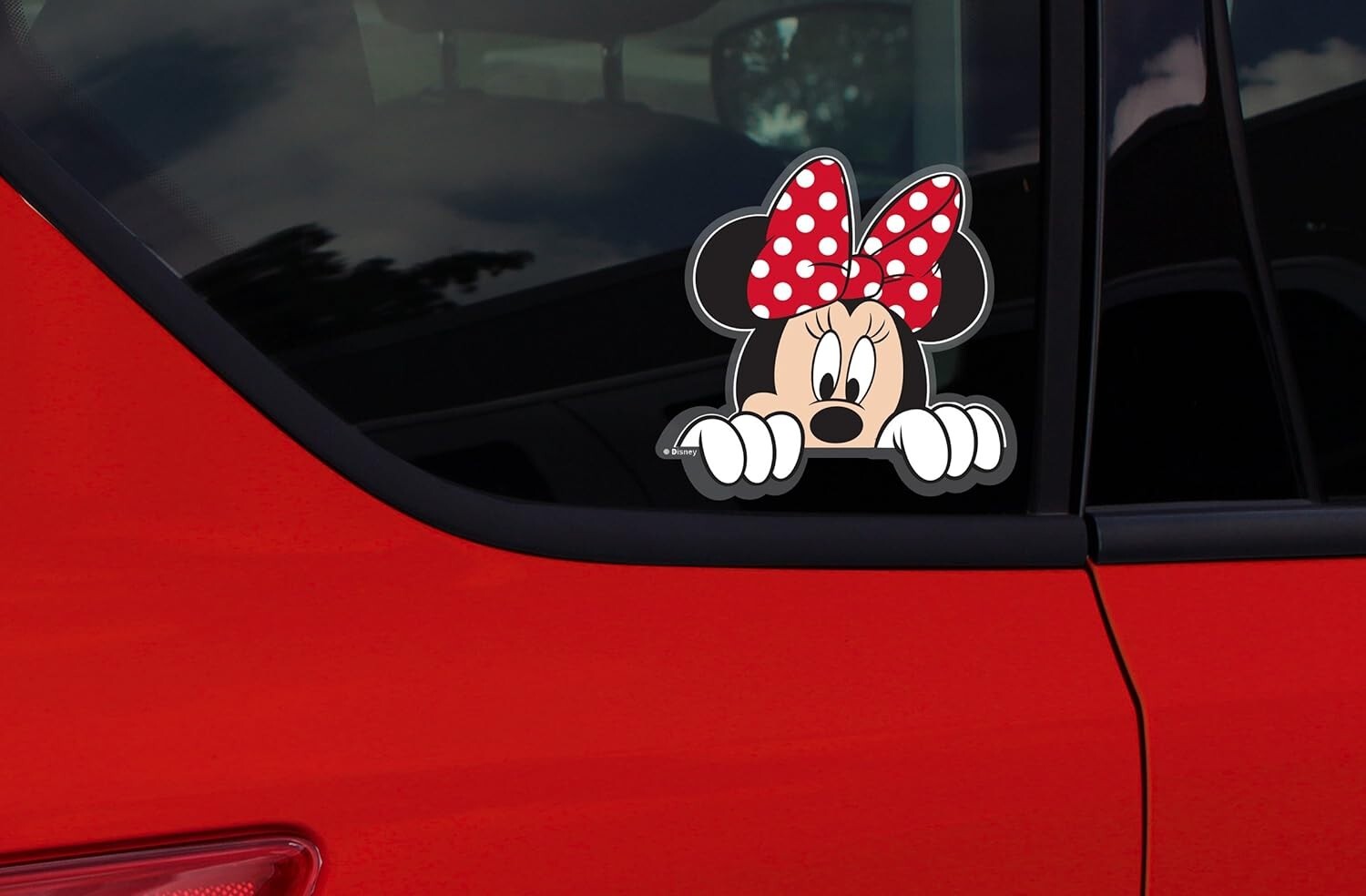 Minnie Mouse Peeking Decal, 4.5″ Wide x 4.25″ High