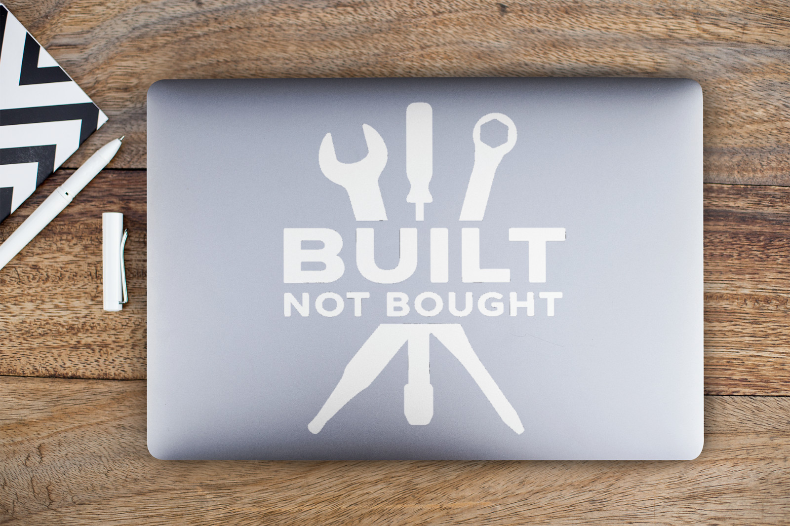 BUILT NOT BOUGHT Car Window Vinyl Decal TOOLBOX Garage Laptop Bumper Sticker