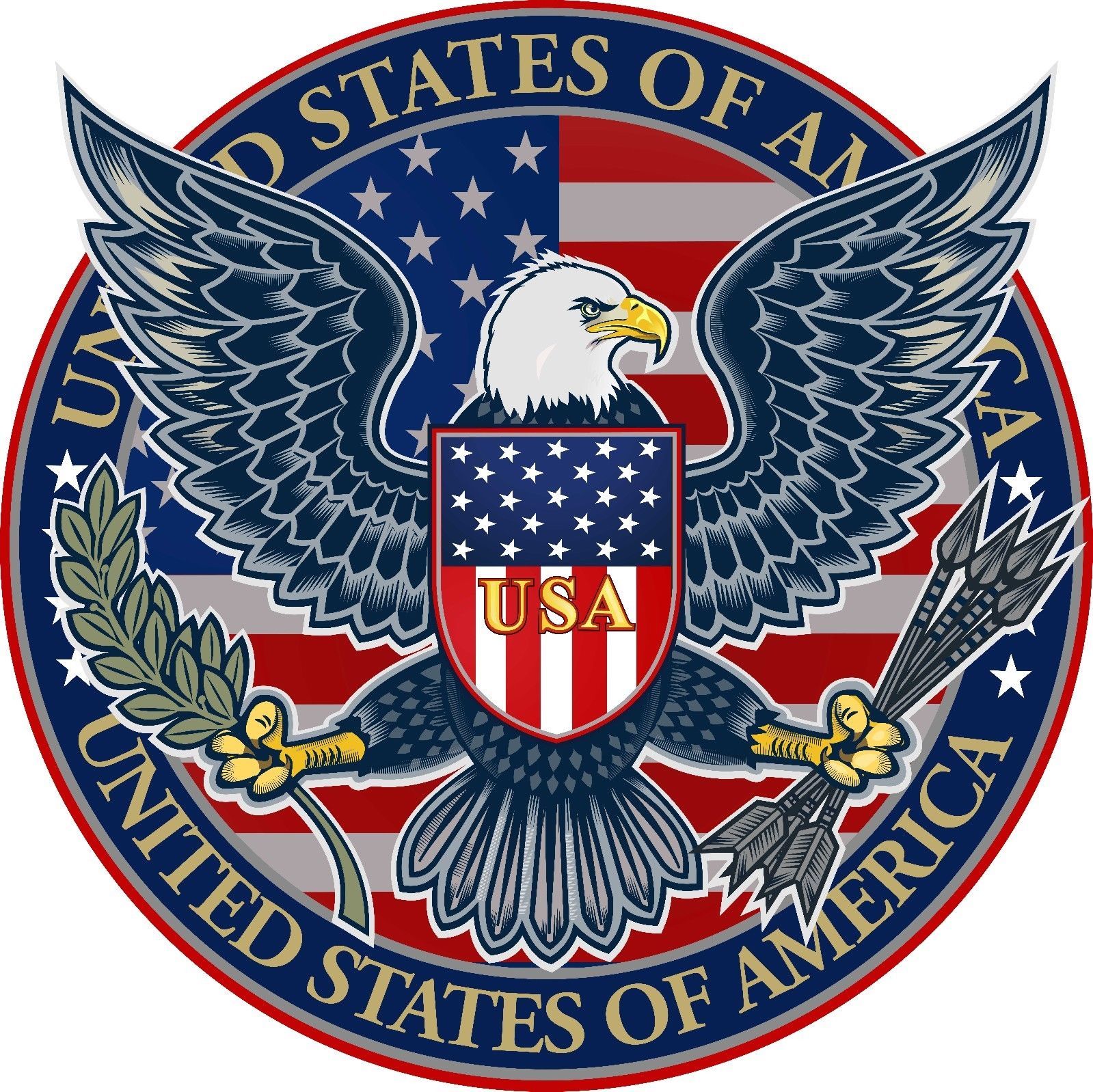 USA PATRIOTIC EAGLE DECAL 3M STICKER US MADE VEHICLE CAR TRUCK WINDOW WALL
