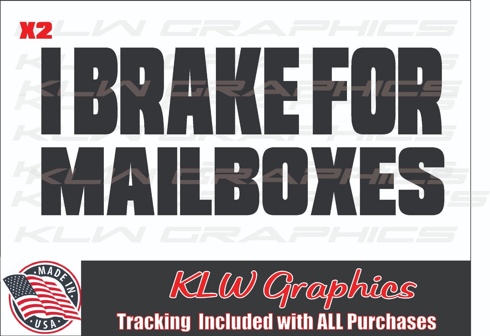 U.S. Mail Frequent Stops Car Window Decal Sticker Rural Carrier Truck USA Post