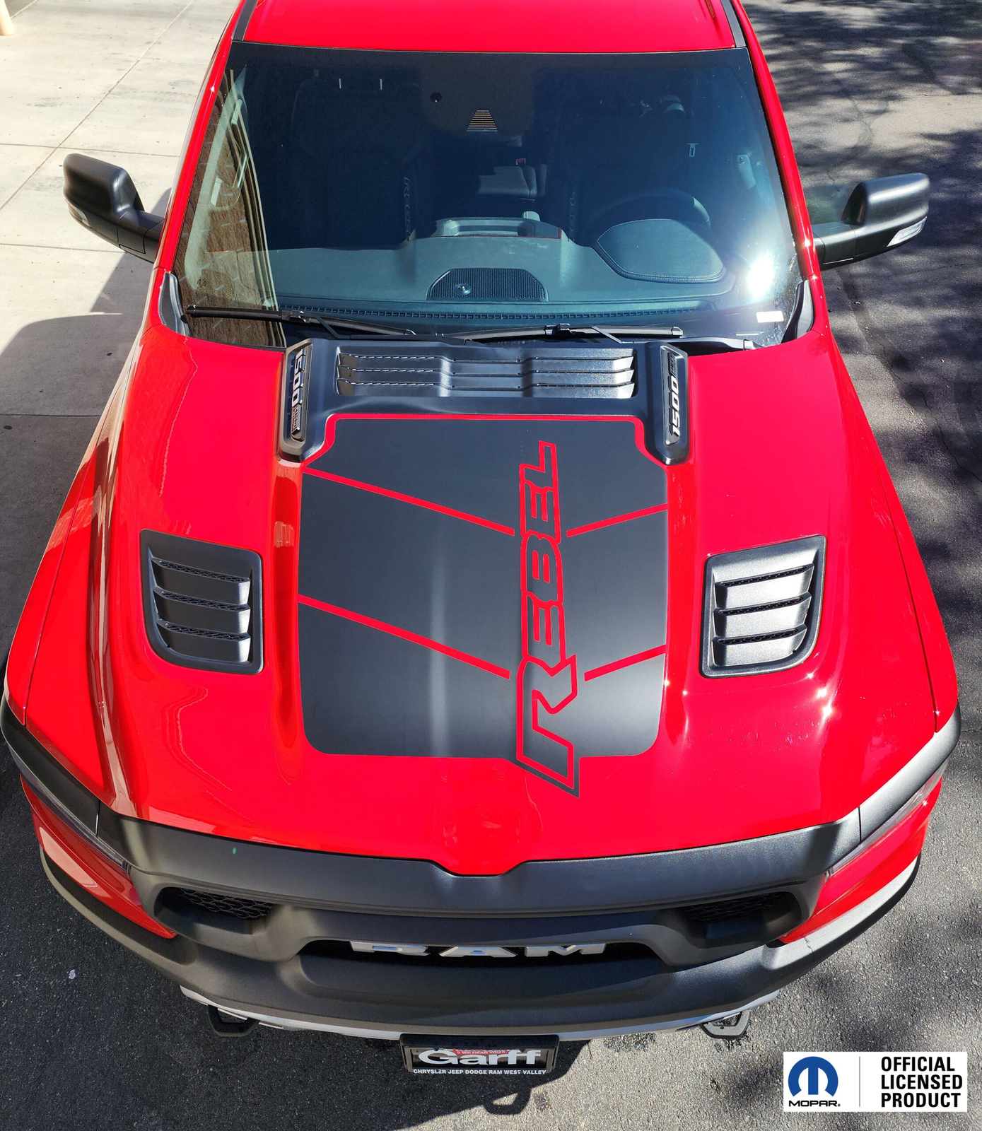 2019-2024 Dodge Ram Rebel Hood Graphics Vinyl Decals Stickers V2 Mopar Licensed