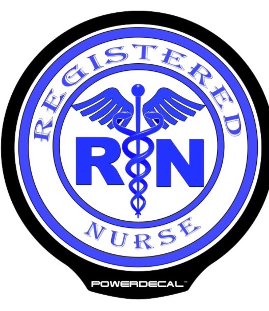 Registered Nurse Light Up Decal Powerdecal Backlit LED Motion Sensing Auto Decal