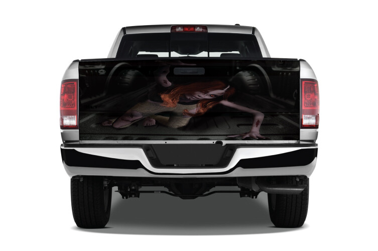 Reaching Zombie Sexy Woman Dead Graphic Tailgate Vinyl Decal Truck Pickup Wrap