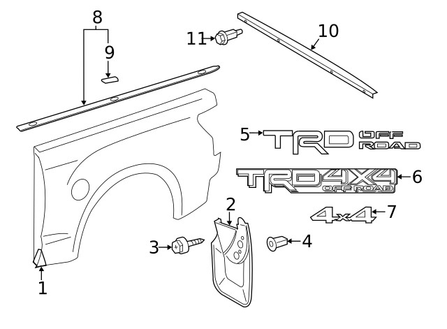 Genuine Toyota Truck Bed Decal 75996-0C080-A0
