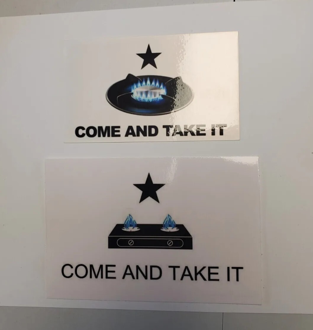 Come and Take It Flag Sticker Decal 2 PACK