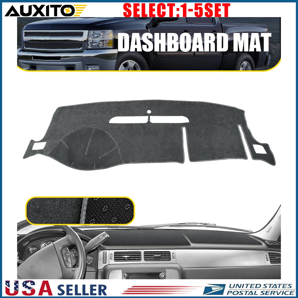 DashMat Dashboard Mat Cover Pad Gray for 2007-2013 Chevy Silverado 1500 1-5X