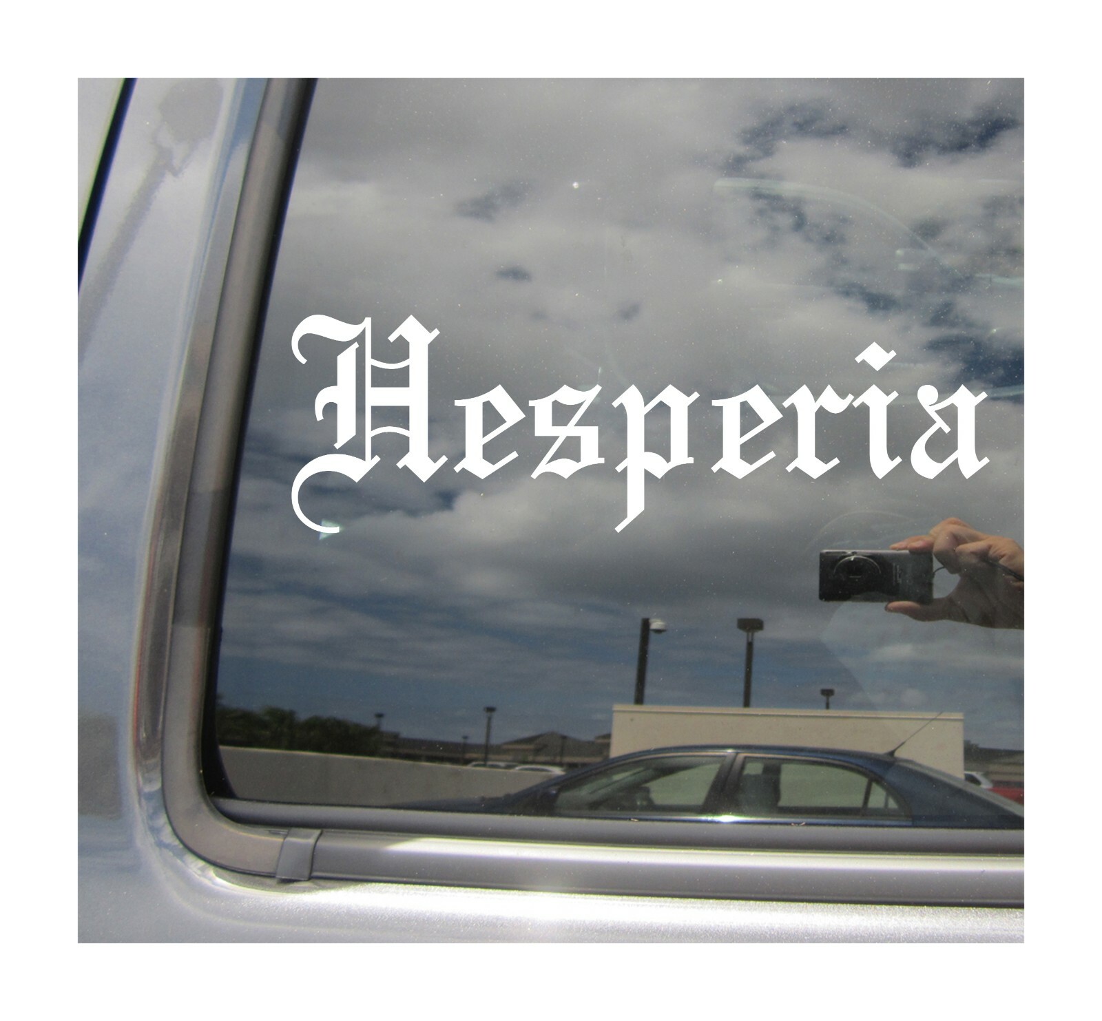 Hesperia – Old English California Car Vinyl Decal Window Sticker 18078