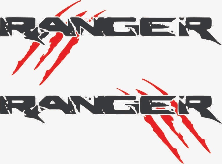Truck Bed Vinyl Decal Side Claw Car Stickers for Ford Ranger (2PCS Left Right)