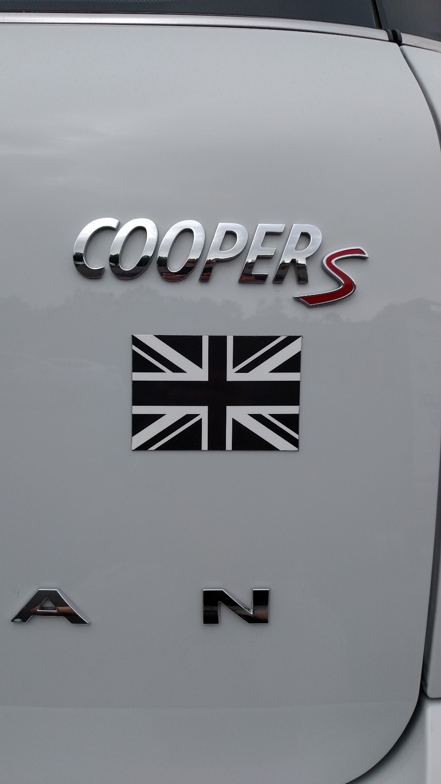 Black and White British Flag Magnet Union Jack Fits Mini Cooper Made in USA New