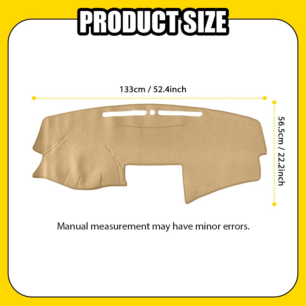 Dash Cover Mat Dashboard Pad Beige for Toyota Camry 07-11 Waterproof 1-5X