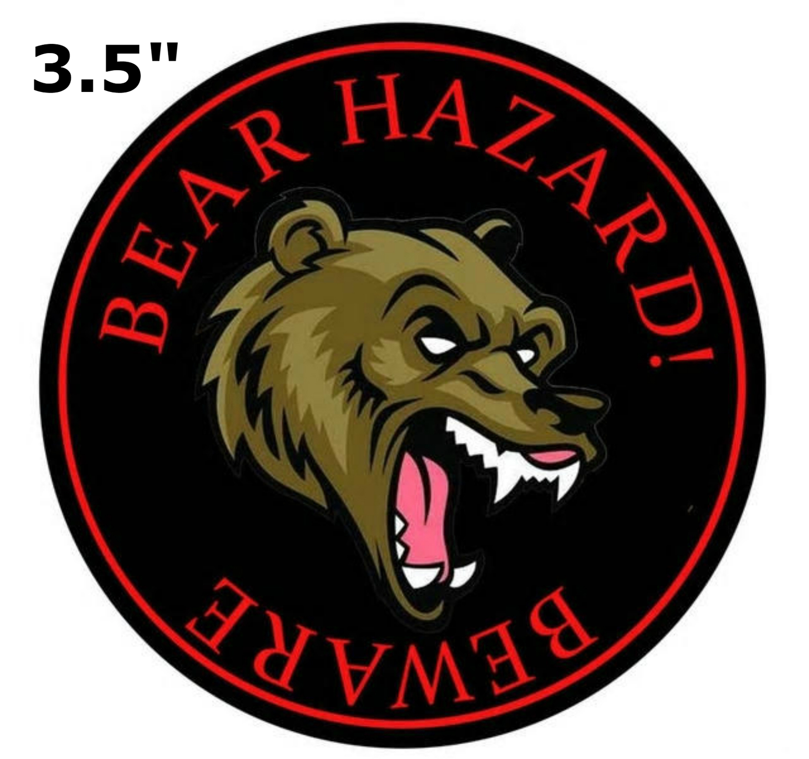 Bear Hazard Beware – Car Truck Window Bumper Graphic Sticker Decal Souvenir