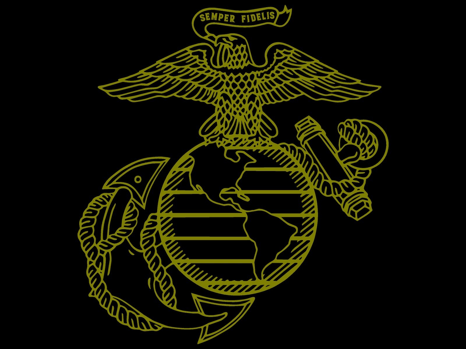 Marine Corp Emblem USMC Marines Logo Vinyl Decal Multiple Colors and Sizes