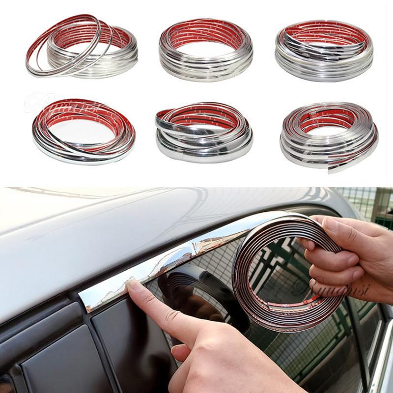 1M Chrome Trim Molding Strip Car Door Window Bumper Side Trime Mirror Protector