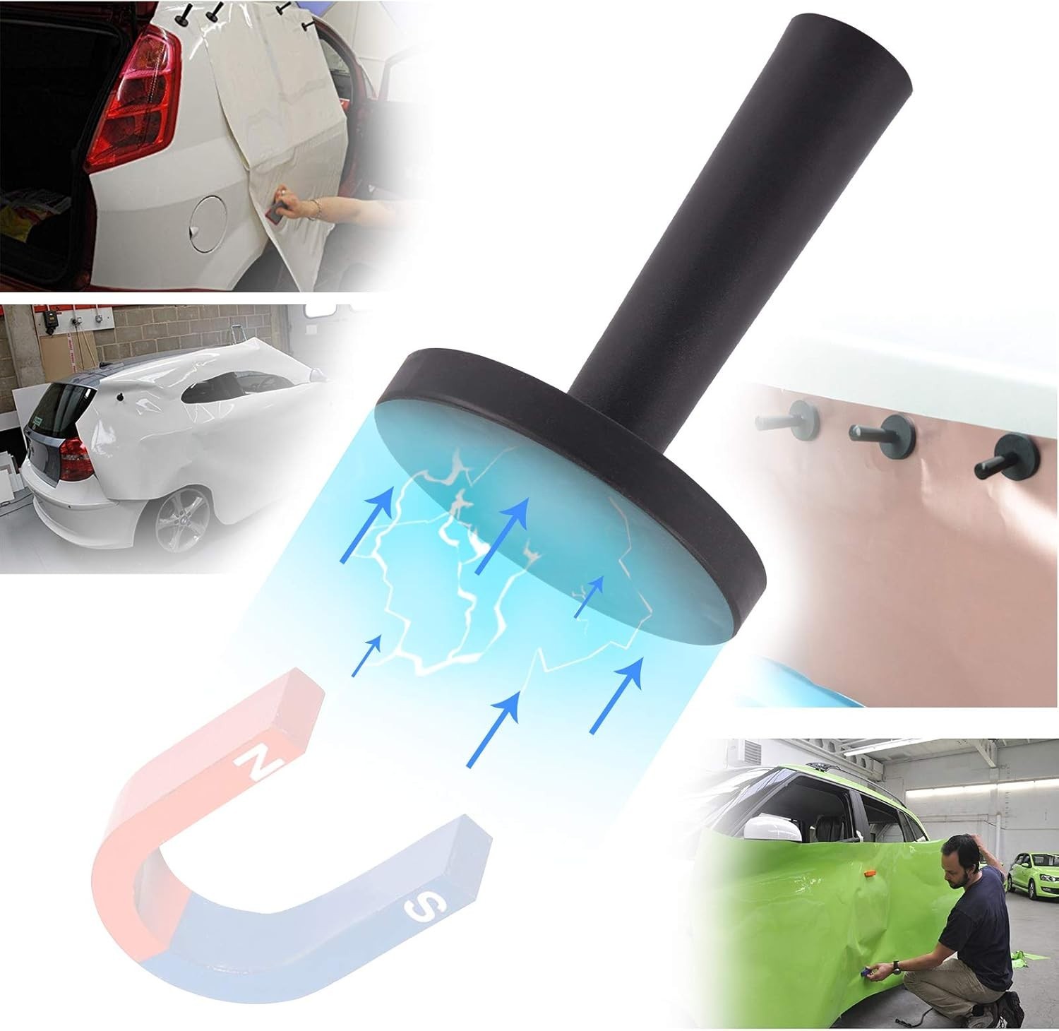 Pack of 4 Durable Vinyl Wrap Magnets for Effortless Car Wrapping & Sign Making