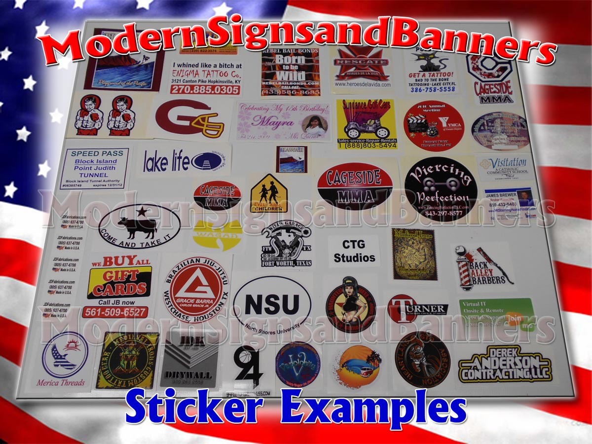 40 3×5 Custom Printed Full Color Outdoor Vinyl Car Bumper Sticker Decal Die Cut