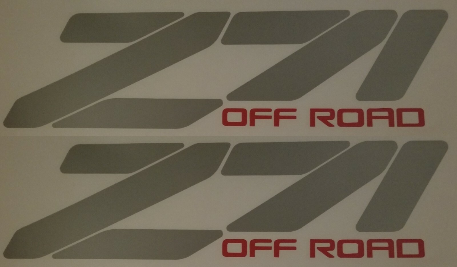 Z71 4×4 Off Road Sticker Vinyl Decal Fits Chevy Truck Silverado 1500 SILVER/RED