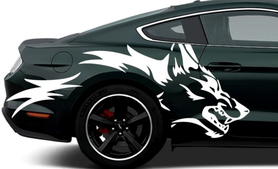 Ford Mustang Wolf Side Decals Both Sides Made For Any Model Year Premium Vinyl