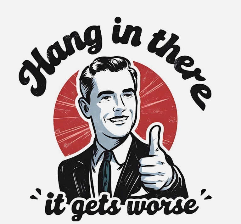 Hang In There Phone Sticker (2 Inch) Waterproof Adhesive Peel & Stick Car Bumper