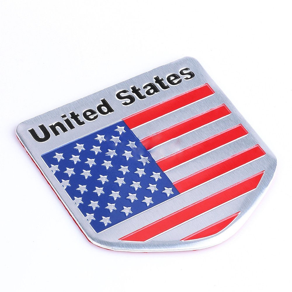 US USA Flag Logo Sticker American Emblem Metal Badge Decal Car Accessories 5*5cm