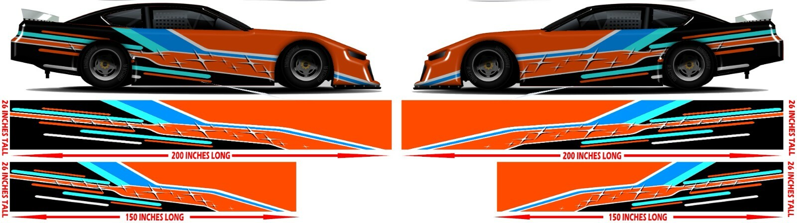 Race car Side wrap Laminated Print Modified super stock Street-49 The Unknown