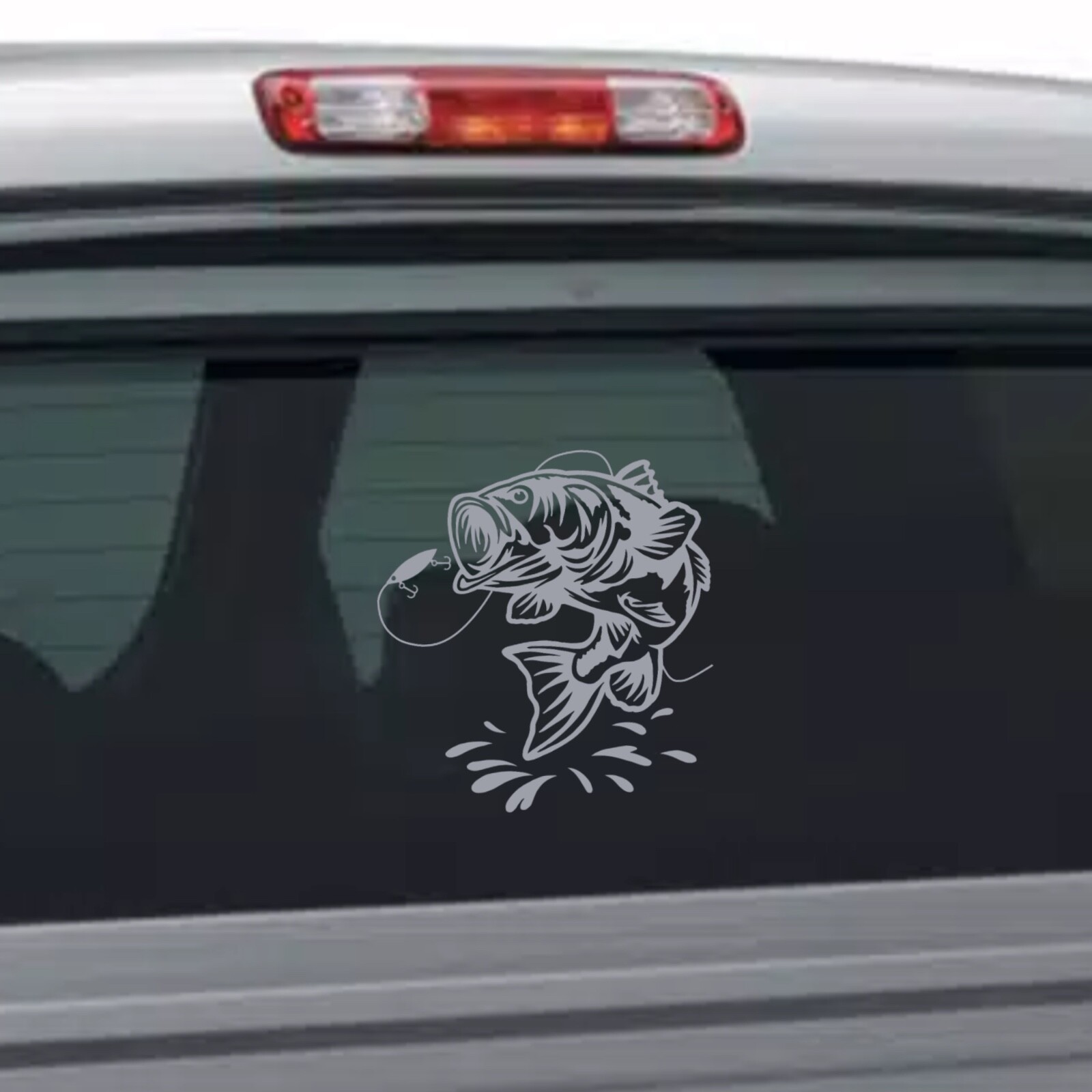 Largemouth Bass Car Window Decal. Gift for bass fishermen. Jumping Bass Decal.