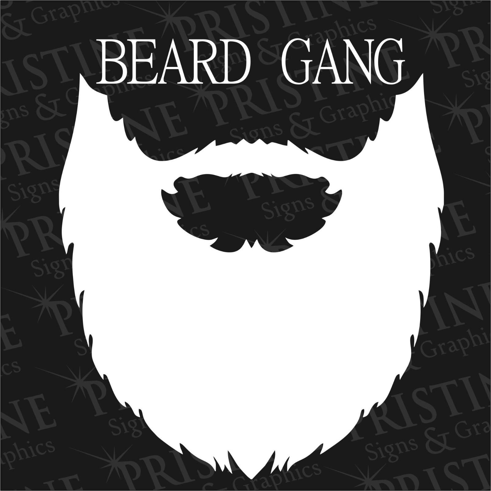 Beard Gang Decal 6″ x 6.5″ Inch by Pristine Signs & Graphics,LLC MADE IN THE USA