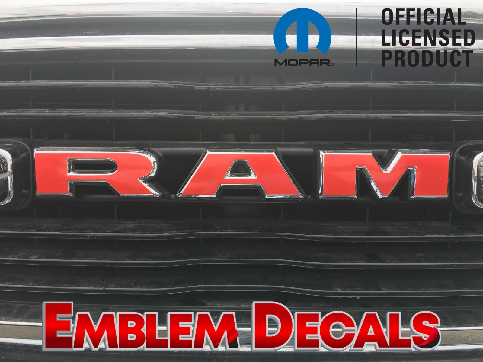RAM 1500 DT Grill Emblem Decals 2019 2020 2021 2022 2023 2024