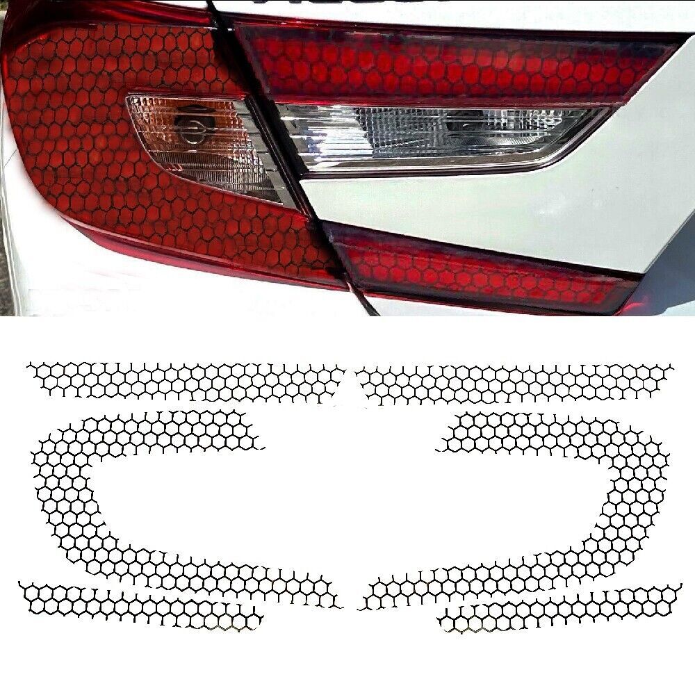 Honeycomb Taillight Lamp Decor Trim Self-Adhesive Sticker For Honda Accord 18-22