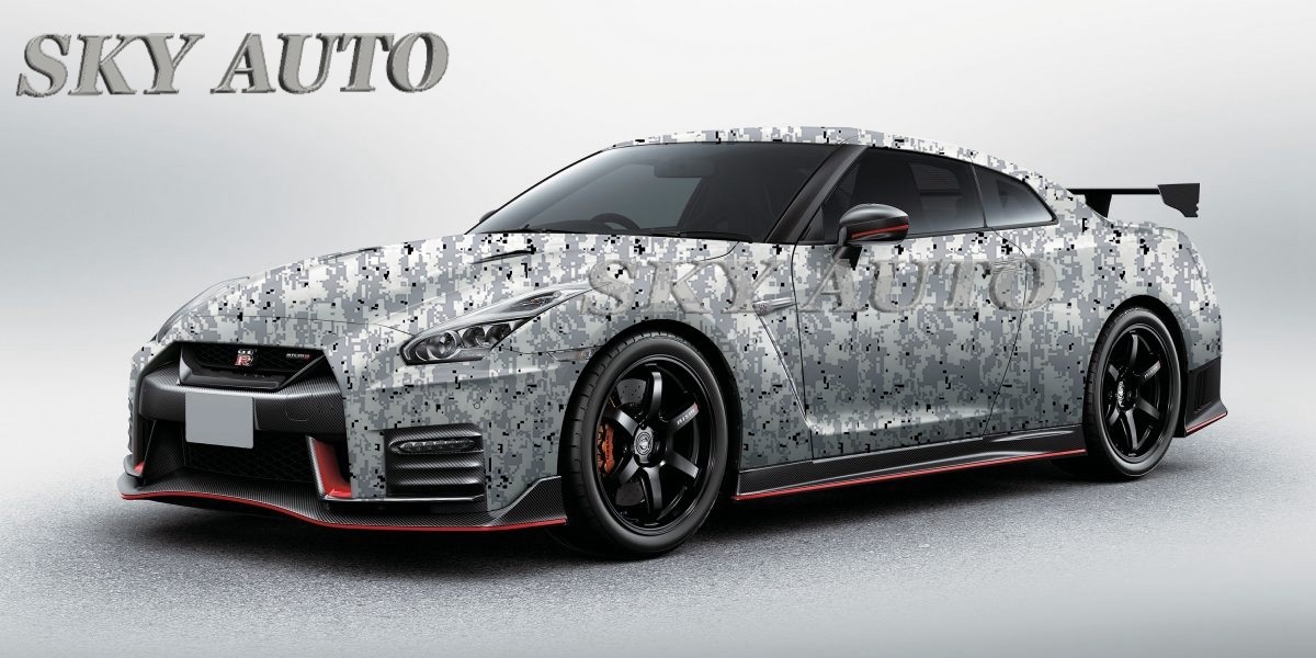 ( 1FT x 5FT ) DIGITAL SNOW Camouflage Vinyl Car Wrap Film Sheet