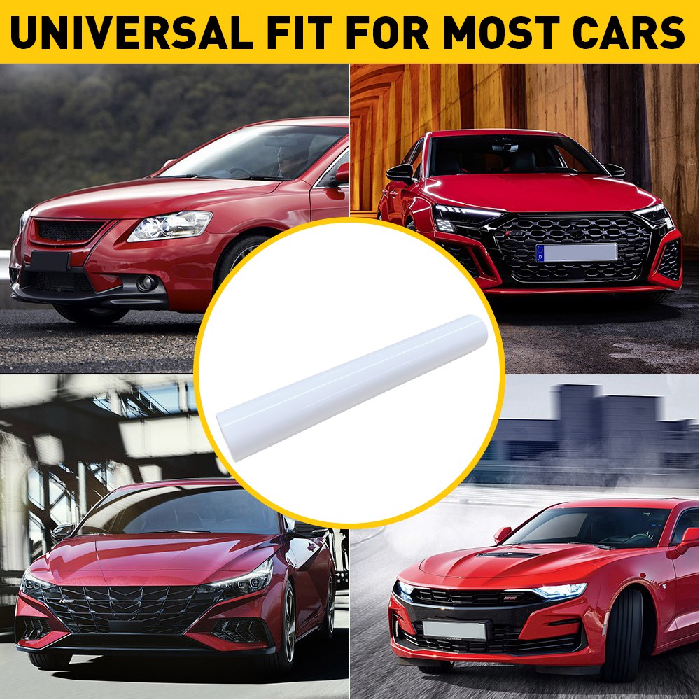 White Window Sun Visor Strip Film Tint Front Windshield UV Decal Shade 10*60″ US