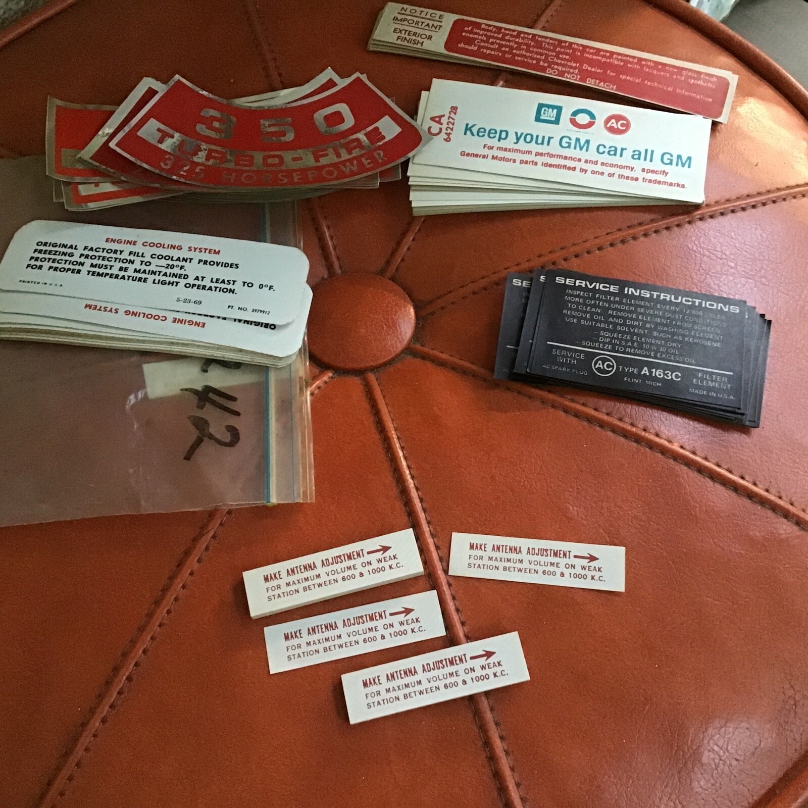 1955 1956 1957 OLDSMOBILE (ALL MODELS) ANTENNA ADJUSTMENT INSTRUCTIONS DECAL NOS