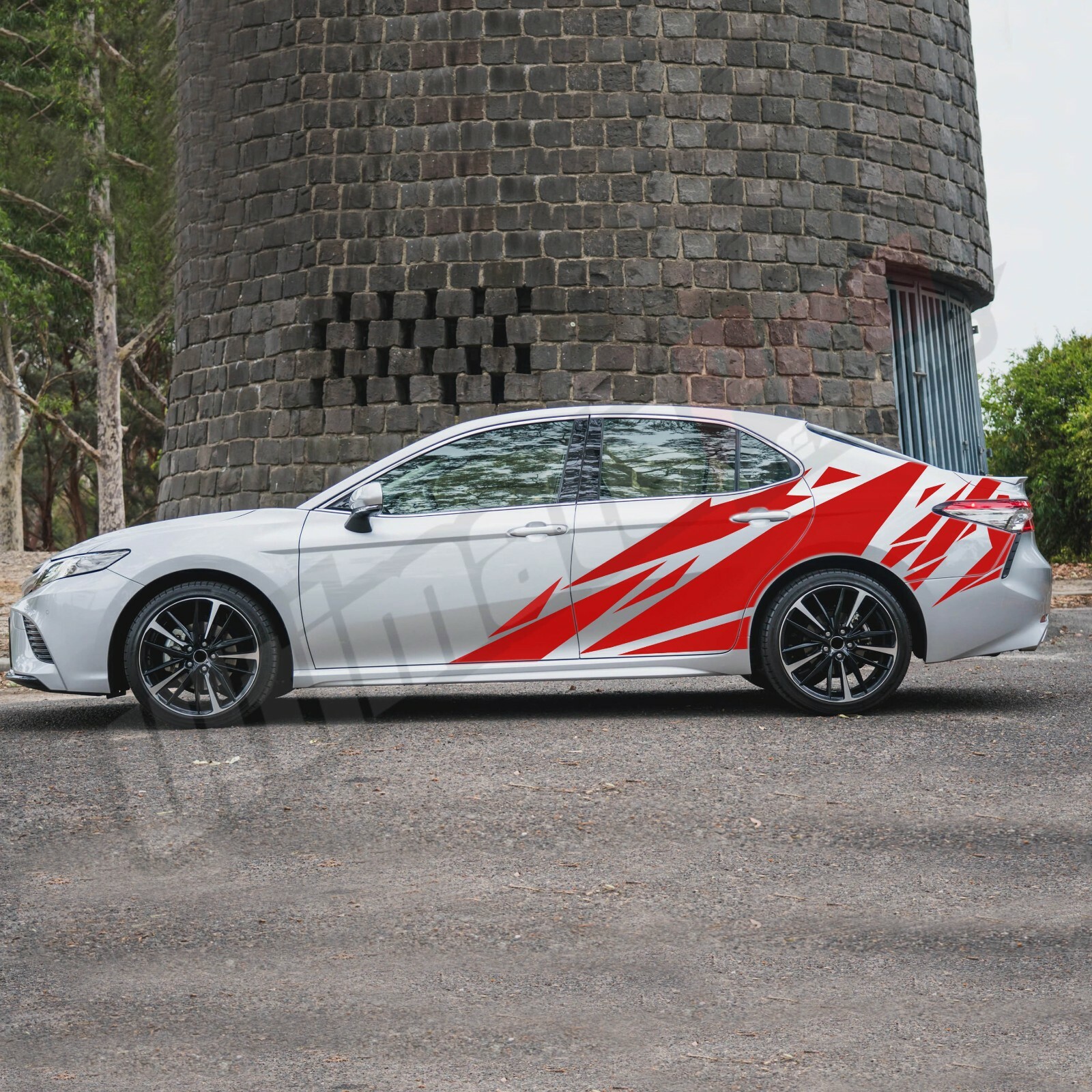 Pattern Decal for Toyota Camry Side Geometric Sport Design Graphics Sticker XSE