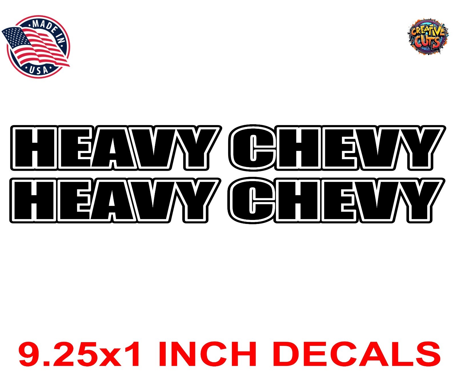 Heavy Chevy Vinyl Decal Car Window Tumbler Laptop Mirror Bike Flask