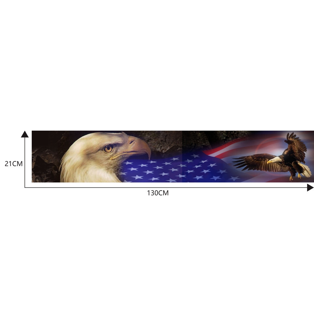 Car Windshield Top Sunshade Sticker American USA Flag Graphic Front Window Decal