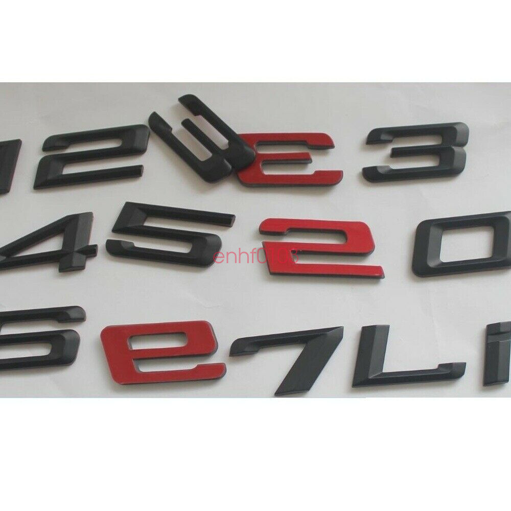 Matt Black Number Trunk Letters Badge Emblem Sticker for BMW 3 Series 335i