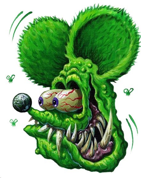 D48 Rat Fink Hot Rod RAT FINK MOTORCYCLE STICKER VINTAGE RACING